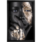 Rosto feminino com pintura Black e textura Gold
