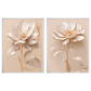 Kit 2 Quadros: Floral Elegância Dourado