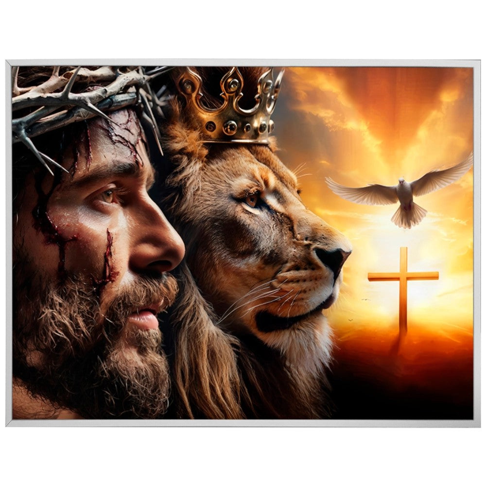 Quadro Leão Coragem e Espírito