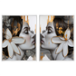 Kit 2 Quadros: Floral - Arte Moderna em Tons Neutros