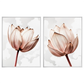 Kit 2 Quadros: Floral Rosa Sublime