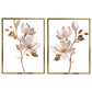 Kit 2 Quadros: Duo Floral Dourado