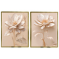 Kit 2 Quadros: Floral Elegância Dourado