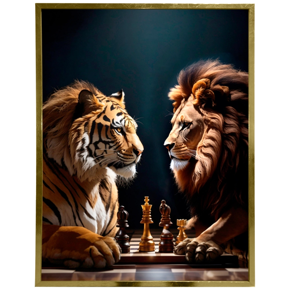 Quadro Leão Reis da Selva