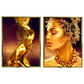 Kit 2 Quadros: Luxo Dourado