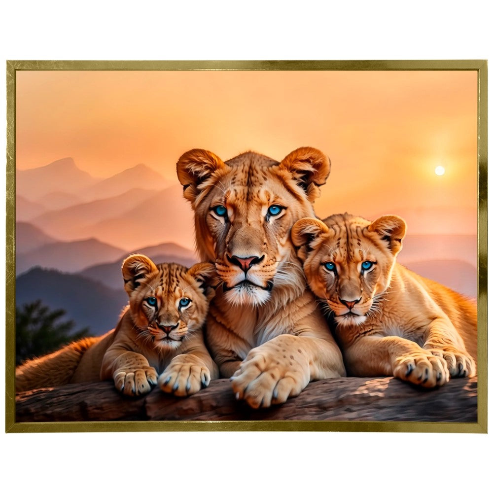 Quadro Leão Força Materna