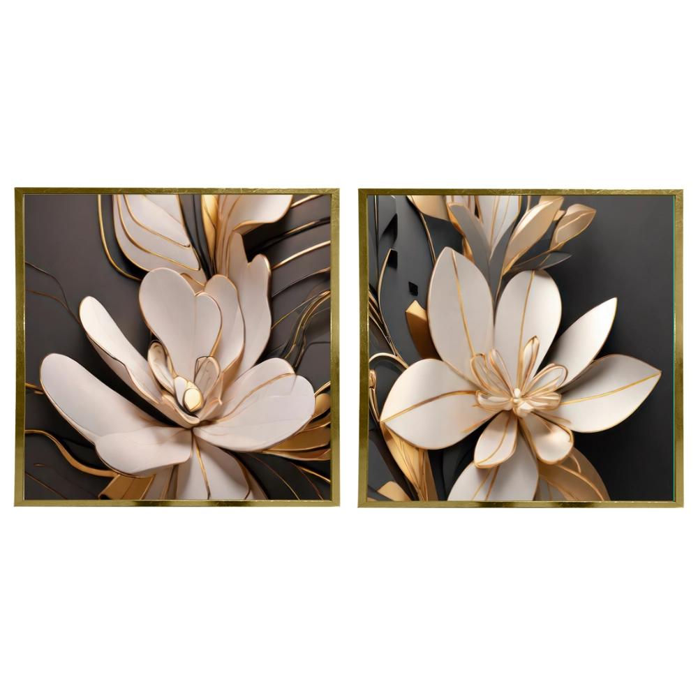 Kit 2 Quadros: Opulência Floral