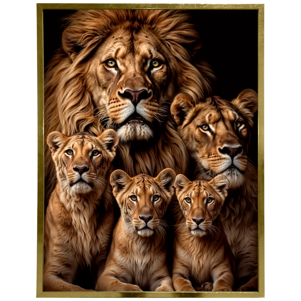 Quadro Leão Reino de Amor