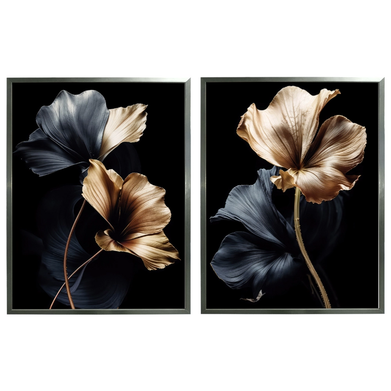 Kit 2 Quadros: Harmonia Noturna - 50x70