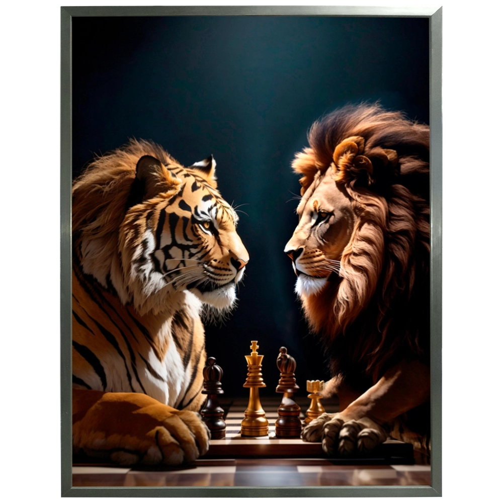 Quadro Leão Reis da Selva