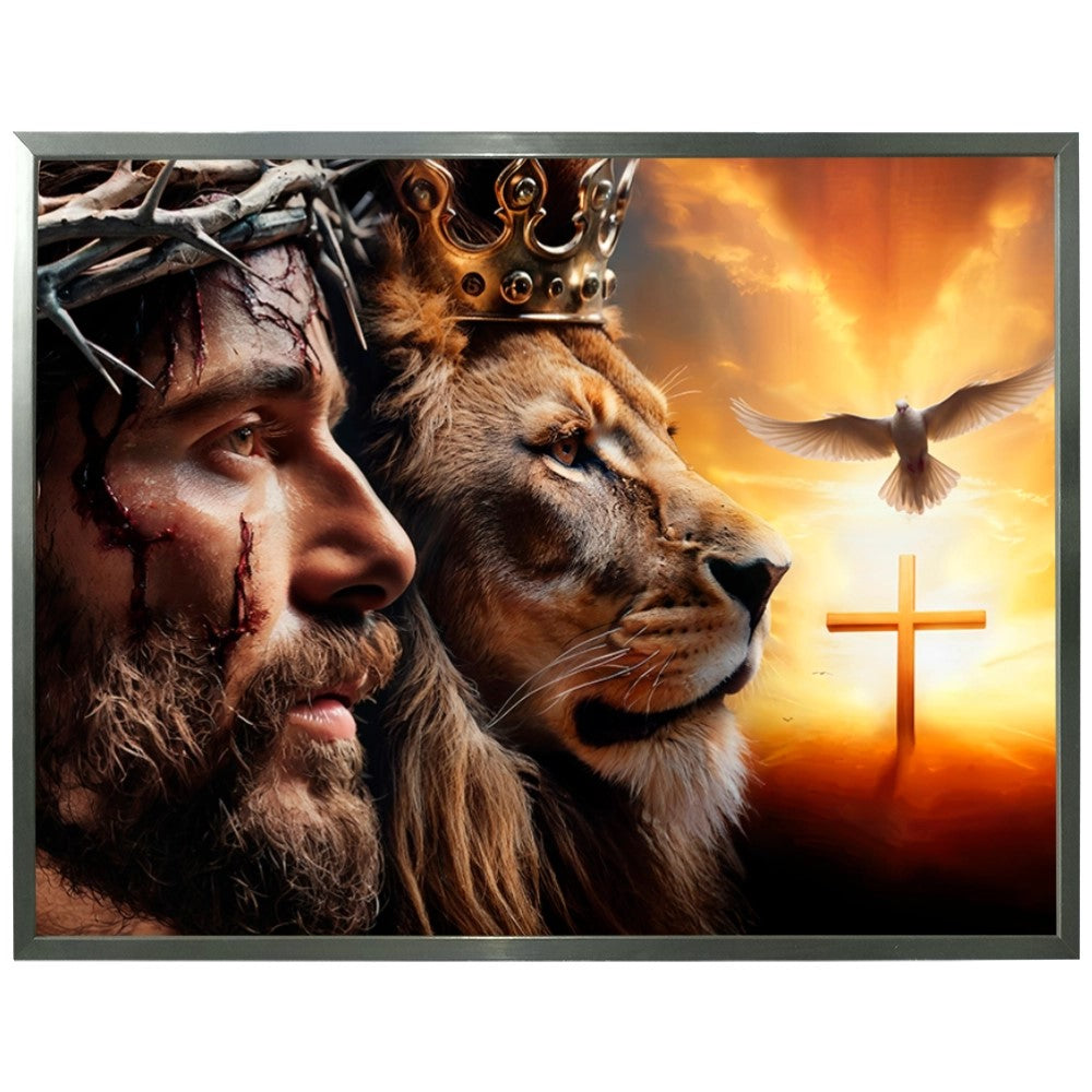 Quadro Leão Coragem e Espírito