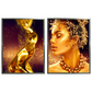 Kit 2 Quadros: Luxo Dourado