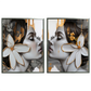 Kit 2 Quadros: Floral - Arte Moderna em Tons Neutros