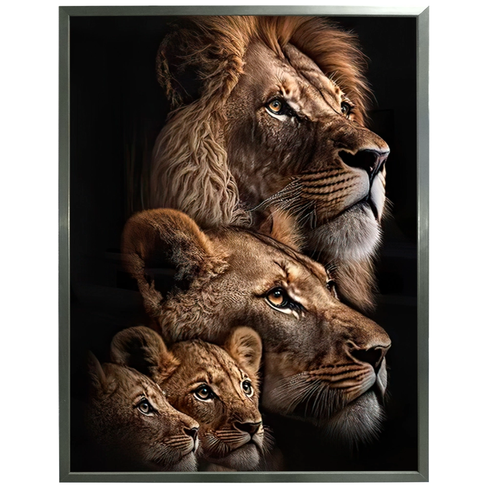 Quadro Leão Família Real