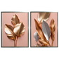Kit 2 Quadros: Floral Ouro e Rosé