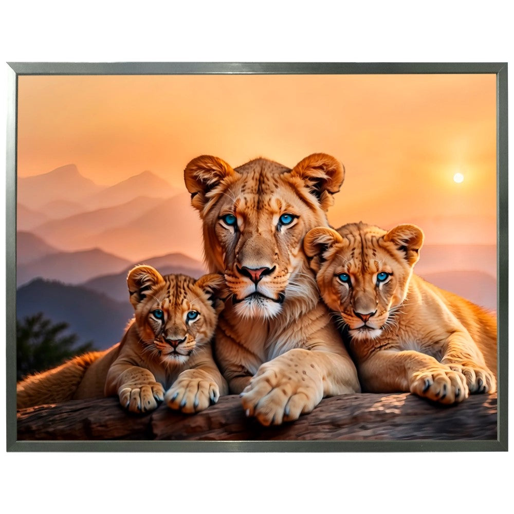 Quadro Leão Força Materna