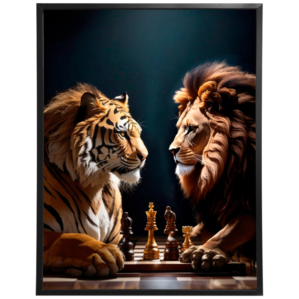 Quadro Leão Reis da Selva