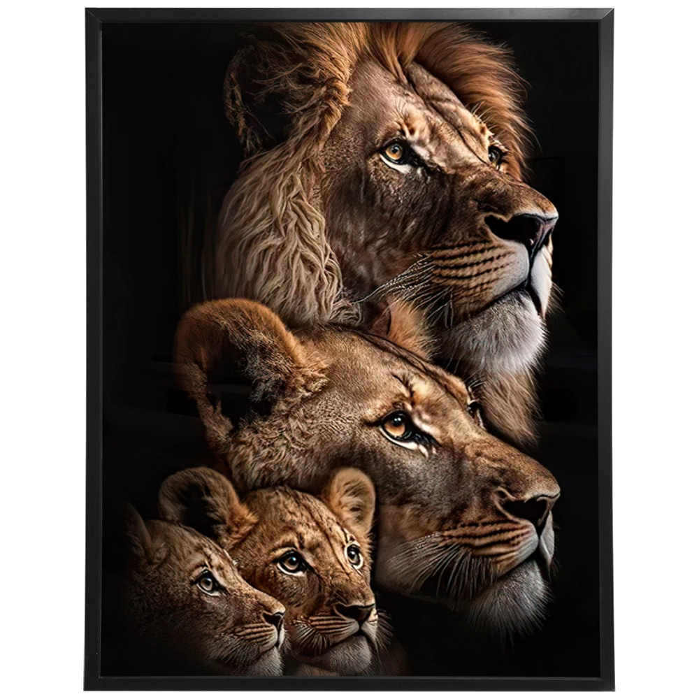Quadro Leão Família Real