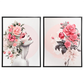 Kit 2 Quadros: Floral - Beleza e Delicadeza na Decoração